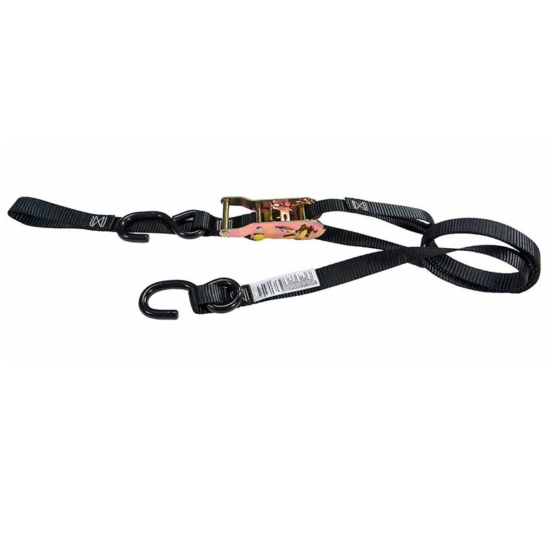 1 X 7' Motosiklet Ratchet Kəməri Sükan Kəməri və S Qarmaqları ilə
