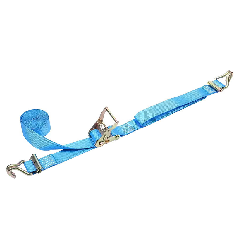 2'' X 12' Mavi E-Track Cırcır kəməri Tel Qarmaqlar və Yay E-Fitinqləri ilə
